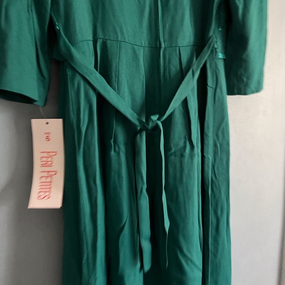 Peri Petites vintage green dresss Long sleeves size 6 - Picture 8 of 15